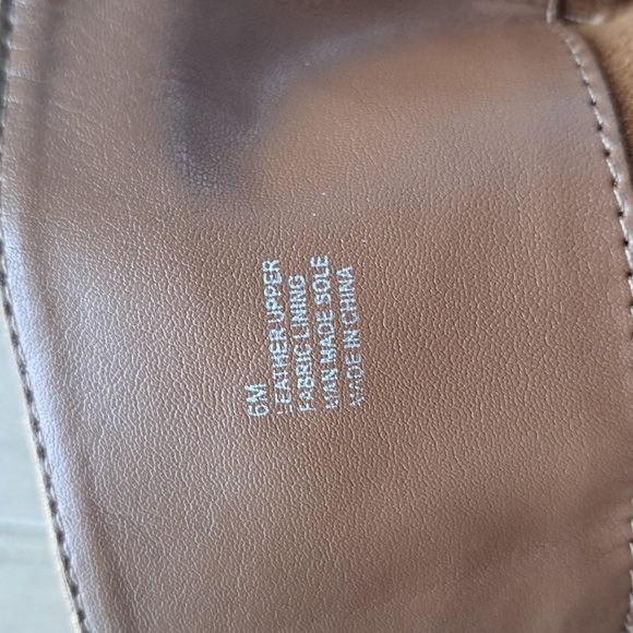 Gianni Bini Leather Buckle Side-Zip midi Mid-Calf High Western Distressed Boots - Picture 11 of 13